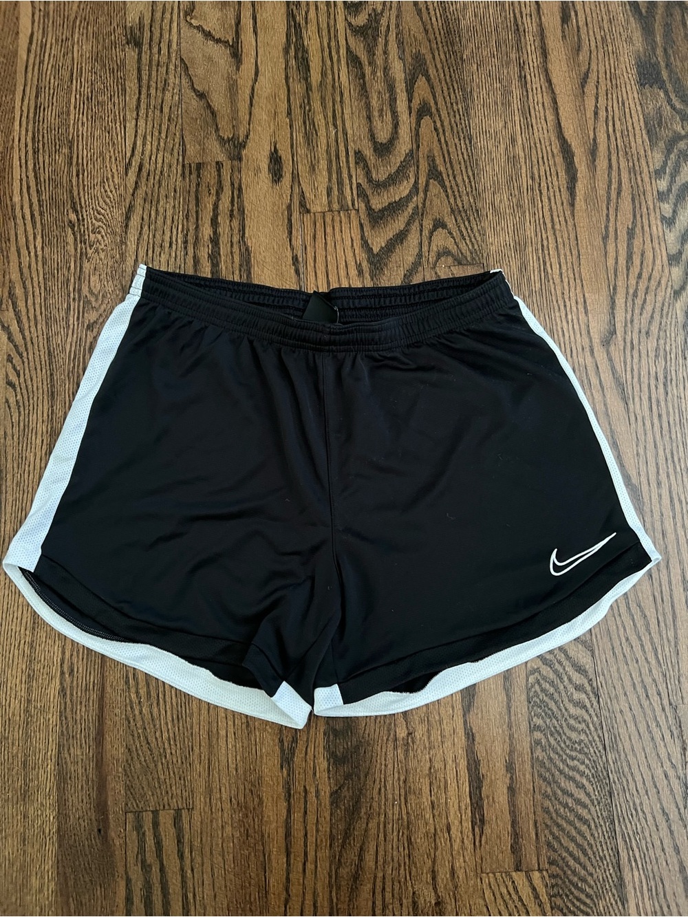 Nike Black Athletic Shorts with White Side Trim